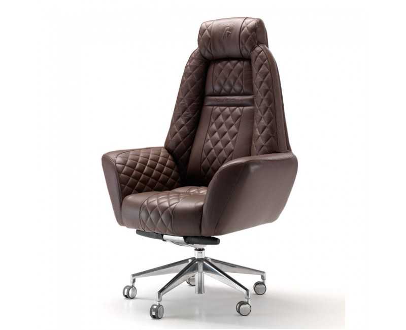 Sillón director Long Beach cuero Vogue moca Tonino Lamborghini Casa - 1