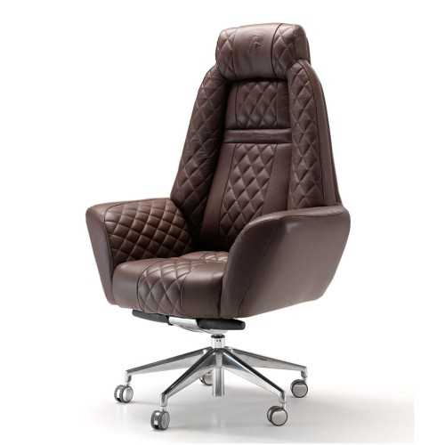 Sillón director Long Beach cuero Vogue moca Tonino Lamborghini Casa - 1