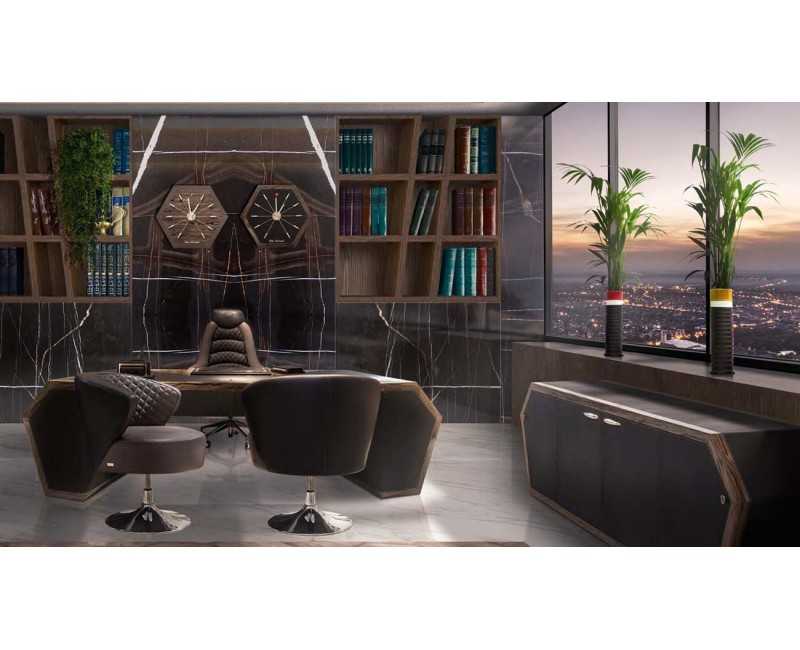 Sillón director Long Beach cuero Vogue moca Tonino Lamborghini Casa