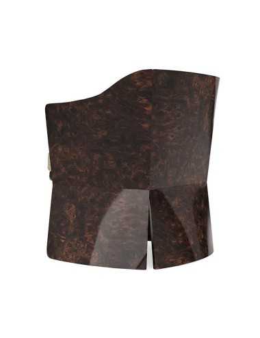 Sillón Newent madera nogal de rebabas tela o cuero Bentley Home - 3