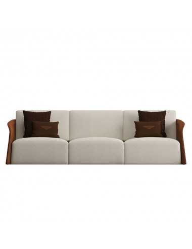 Sofá 3 plazas Swan madera curvada acolchada Bentley Home - 1