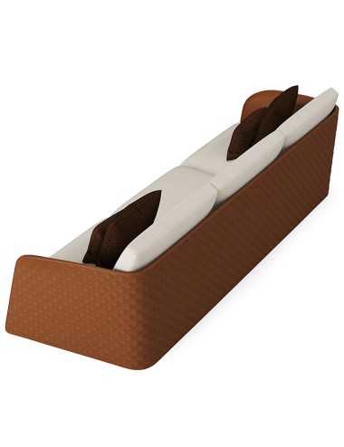 Sofá 3 plazas Swan madera curvada acolchada Bentley Home - 1