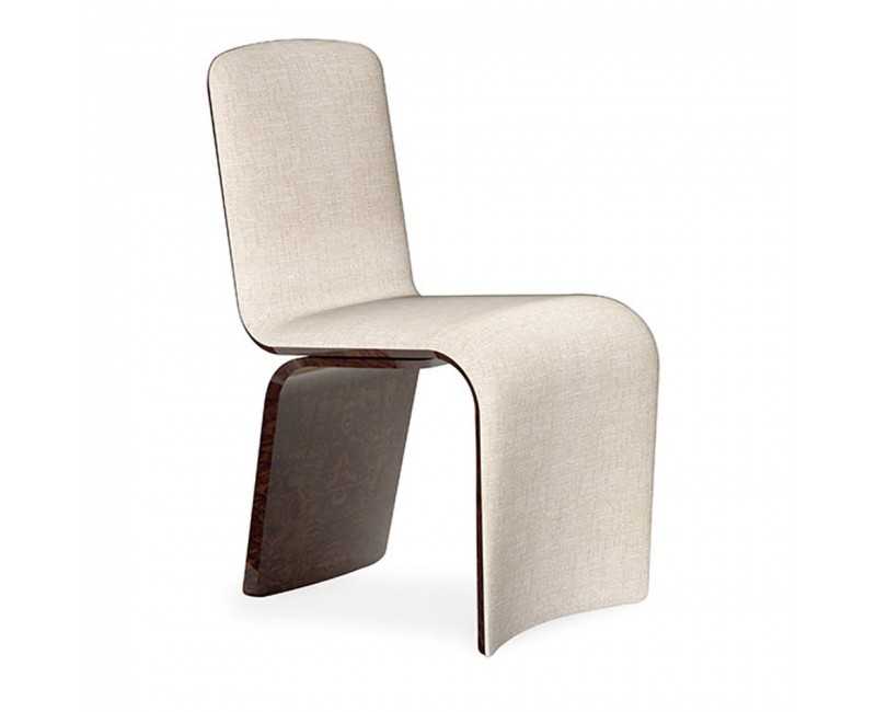 Silla Ridley madera curvada nogal brillante Bentley Home - 1