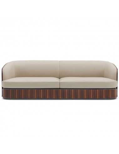 Sofá Bampton madera raíz de brezo de nogal brillante Bentley Home - 1