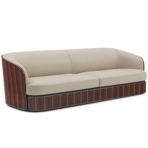 Sofá Bampton madera raíz de brezo de nogal brillante Bentley Home - 1