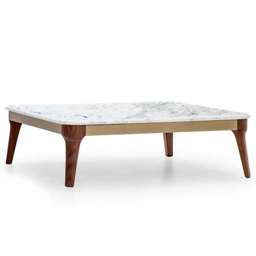 Mesa centro V225-M mármol Carrara madera nogal canaletto Aston Martin - 1