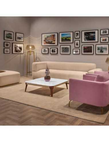 Mesa centro V225-M mármol Carrara madera nogal canaletto Aston Martin - 4