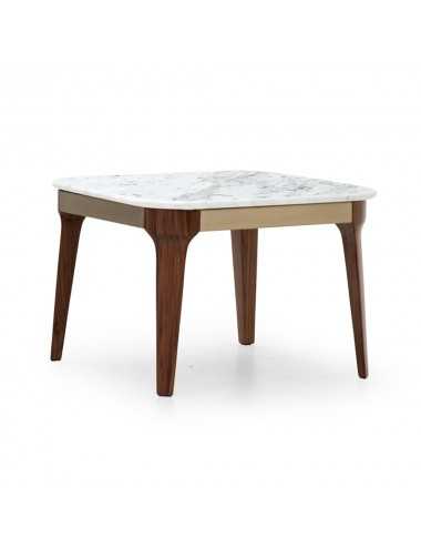 Mesa café V225-C mármol Carrara madera nogal canaletto Aston Martin - 1