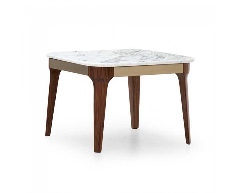 Mesa café V225-C mármol Carrara madera nogal canaletto Aston Martin - 1