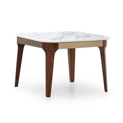 Mesa café V225-C mármol Carrara madera nogal canaletto Aston Martin - 1
