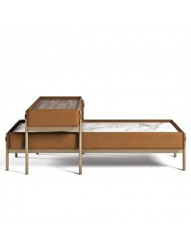 Set 2 mesas centro V216 mármol cuero metal canaletto Aston Martin - 3