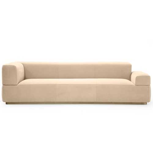 Sofá 3 plazas V255 piel nabuk color arena metal dorado Aston Martin - 1