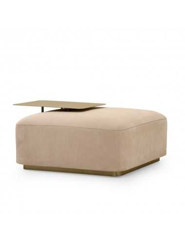 Puff V255 piel nabuk color arena metal dorado Aston Martin - 1