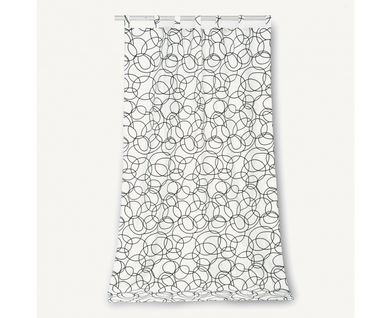 Cortina Aros Poliéster 140x50x240 Estilo Shabby Chic - 1