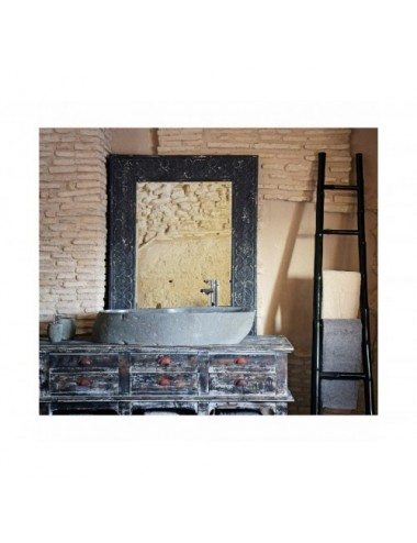 Lavabo Acuario Piedra 95x42x14 Estilo Contemporáneo - 3