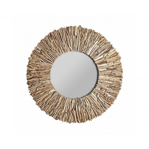 Espejo Varverg Madera Tropical 121x7x121 Estilo Étnico - 1