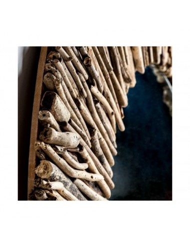 Espejo Varverg Madera Tropical 121x7x121 Estilo Étnico - 1