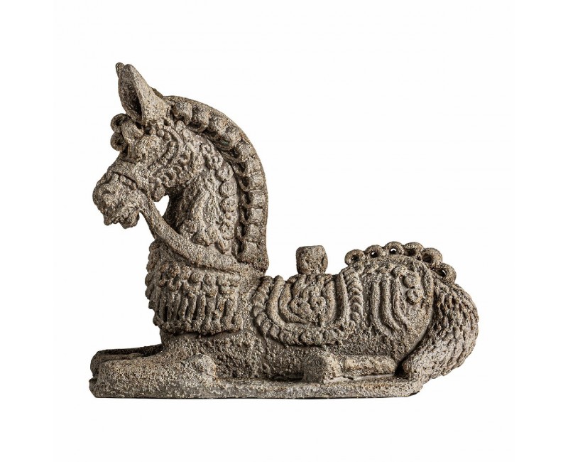 Figura Decorativa Caballo Terracota 54x20x46 Estilo Oriental - 1