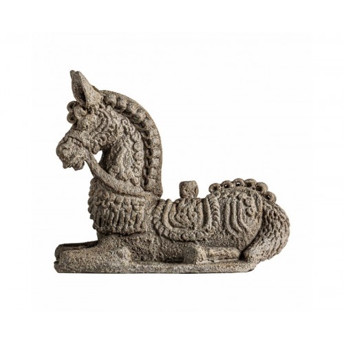 Figura Decorativa Caballo Terracota 54x20x46 Estilo Oriental - 1