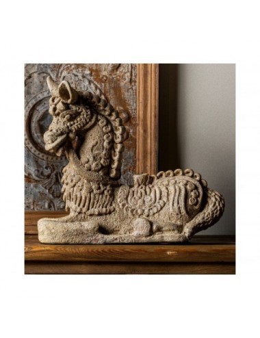 Figura Decorativa Caballo Terracota 54x20x46 Estilo Oriental - 5