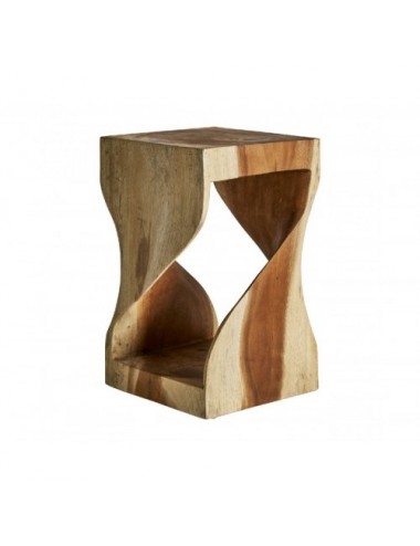 Mesa Auxiliar Maun Madera De Acacia 30x30x50 Estilo Étnico - 1