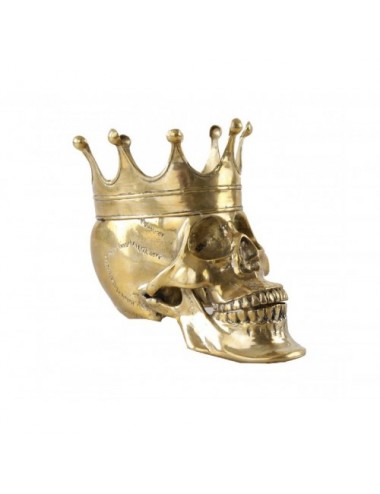 Figura Decorativa Calavera Bronce 17x28x24 0x0x1 Estilo Art Deco - 1