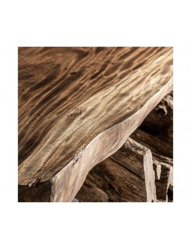 Mesa De Centro Kanye Madera Suar 200x110x52 Estilo Étnico - 5