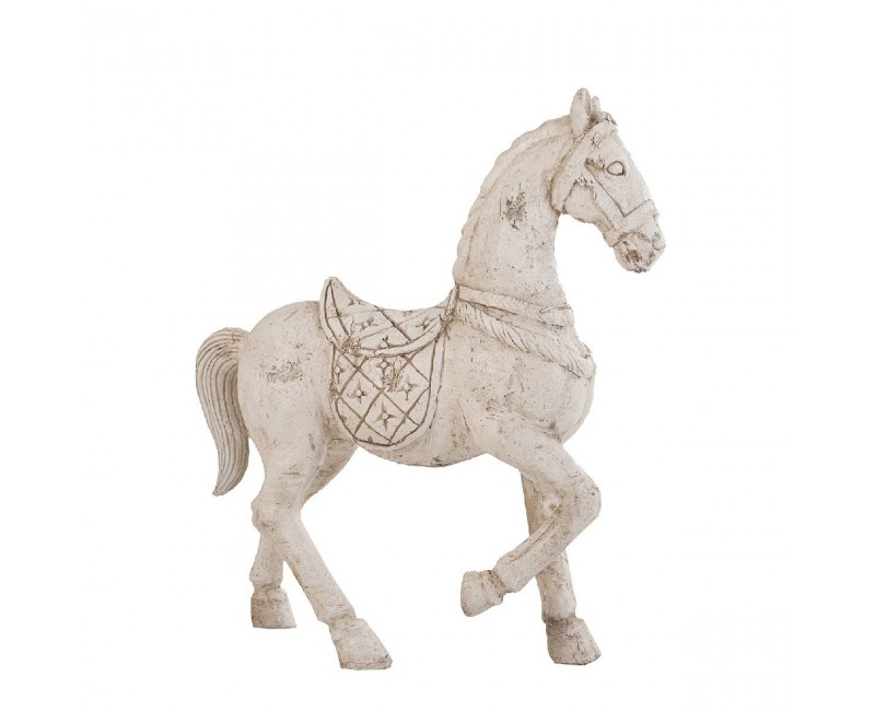 Figura Decorativa Caballo Resina 80x20x83 Estilo Colonial - 1