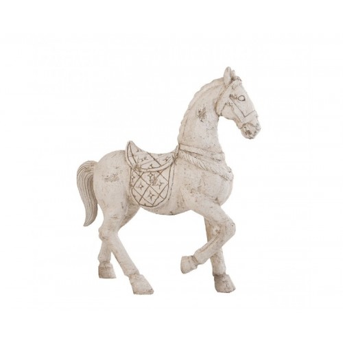 Figura Decorativa Caballo Resina 80x20x83 Estilo Colonial - 1