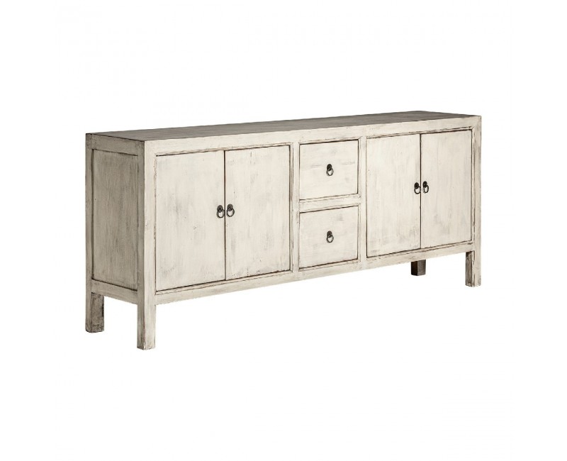 Aparador Baratti Madera De Pino Reciclado 220x45x90 Estilo Vintage - 1