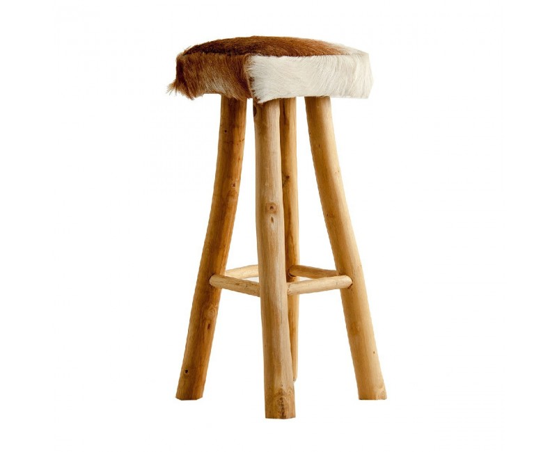 Taburete Dallas Madera De Pino Reciclado 30x30x75 Estilo Nórdico - 1