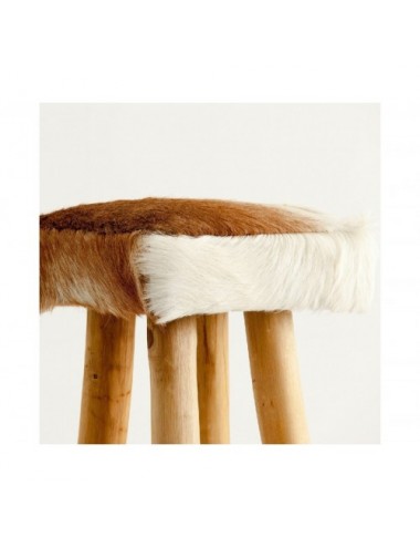 Taburete Dallas Madera De Pino Reciclado 30x30x75 Estilo Nórdico - 3