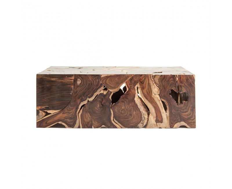 Mesa De Centro Sabha Madera Pasania 120x80x45,5 Estilo Étnico - 1