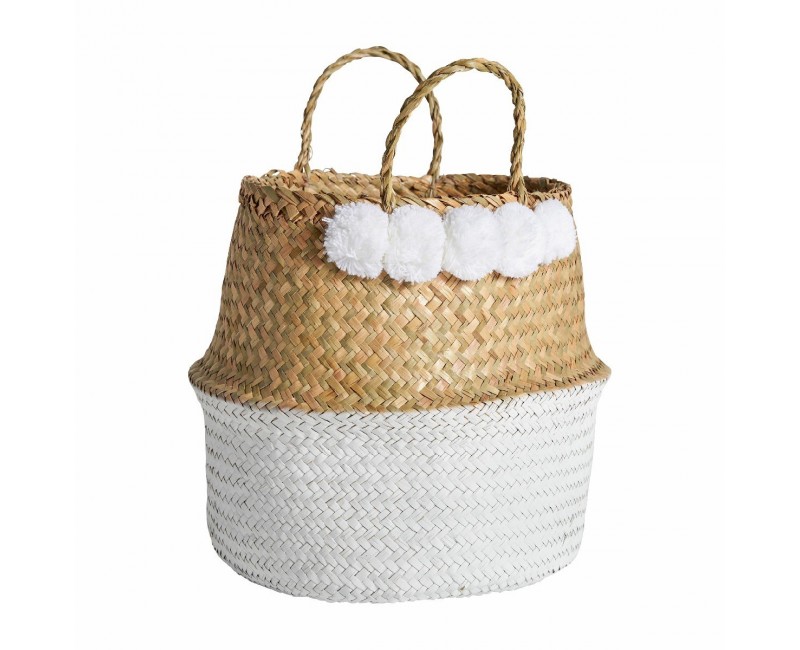Cesto Amalia Ratán 42x42x42 Estilo Vintage - 1