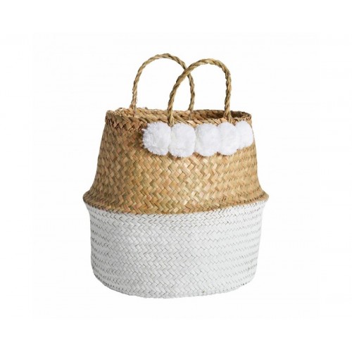 Cesto Amalia Ratán 42x42x42 Estilo Vintage - 1