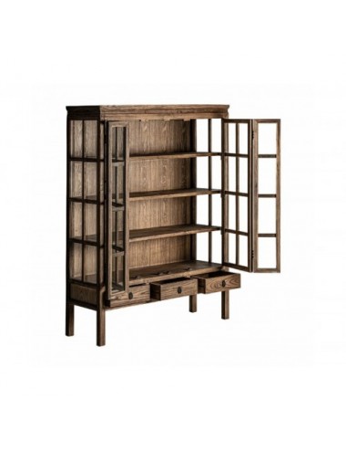 Vitrina Tartu Madera De Olmo 130x45x175 Estilo Colonial - 3