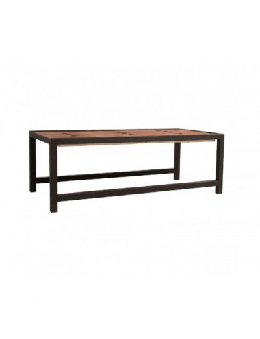 Mesa De Centro Sudbury Madera De Olmo Reciclado 130x64x45 Estilo Industrial - 1