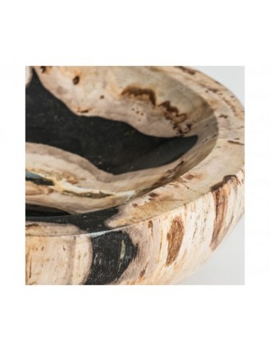 Cuenco Madera Petrificada 17x18x8 Estilo Étnico - 4