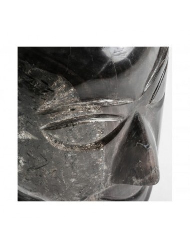 Busto Belle Madera Petrificada 20x16x24 Estilo Étnico - 5