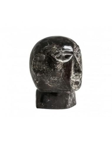 Busto Robin Madera Petrificada 17x12x22 Estilo Étnico - 3