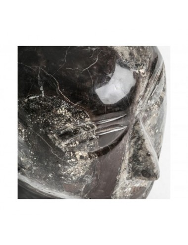 Busto Robin Madera Petrificada 17x12x22 Estilo Étnico - 5