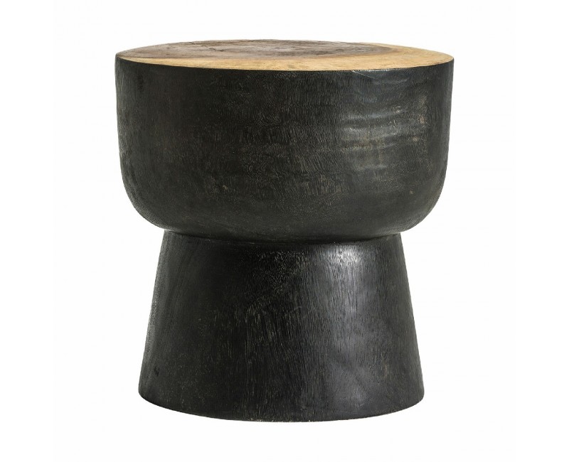 Mesa Auxiliar Arusa Madera Tropical 40x40x45 Estilo Étnico - 1