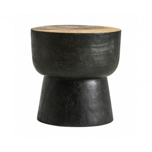 Mesa Auxiliar Arusa Madera Tropical 40x40x45 Estilo Étnico - 1