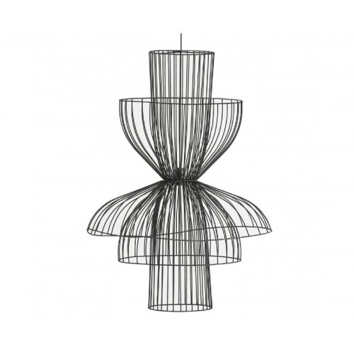 Lámpara De Colgar Sealza Hierro 60x60x80 0x0x1 Estilo Art Deco - 1