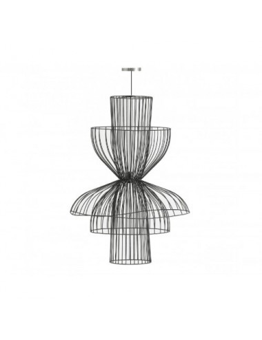 Lámpara De Colgar Sealza Hierro 60x60x80 0x0x1 Estilo Art Deco - 1