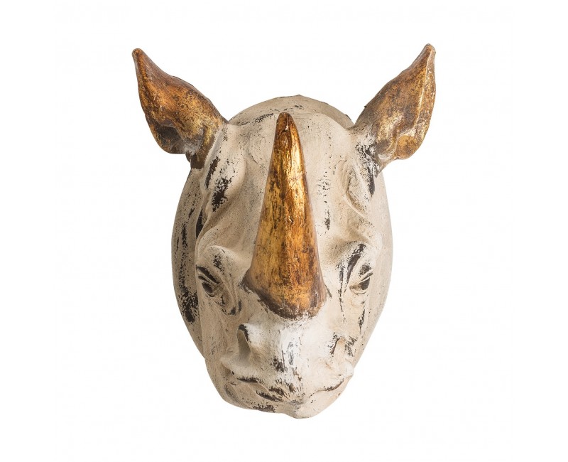 Figura Decorativa Rinoceronte Resina 60x71x53 Estilo Nórdico - 1