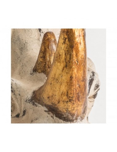 Figura Decorativa Rinoceronte Resina 60x71x53 Estilo Nórdico - 3