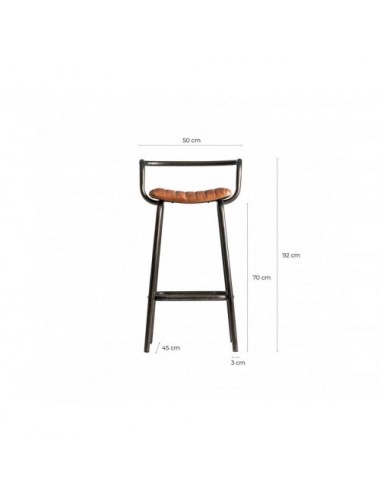 Taburete Chadron Hierro 52x49x90 Estilo Vintage - 8