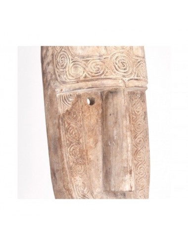 Escultura Máscara Madera Tropical 40x30x150 Estilo Étnico - 1