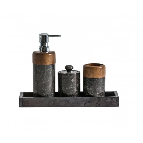 Set De Aseo Neptuno J 4 Mármol 30x10x23 Estilo Contemporáneo - 1